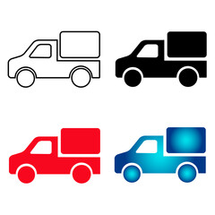 Abstract Transportation Van Silhouette Illustration