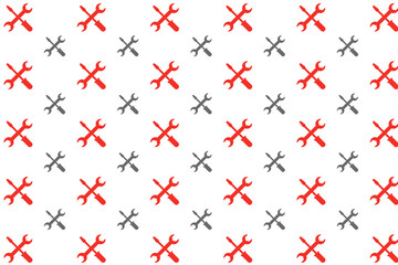 Abstract Wrench and Screwdriver Crossed Pattern Background