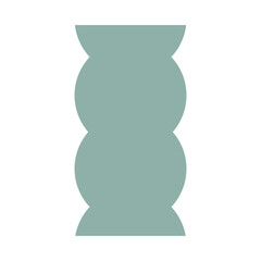 Modern vase shape flat illustration