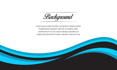 Modern Blue and Black Curved Background