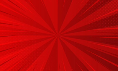 Modern Red Comic Pop Art Background