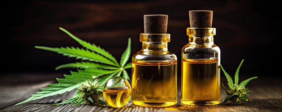 CBD oil hemp medicine products. thc Cannabis oil from Marijuana prevention against cancer.  banner