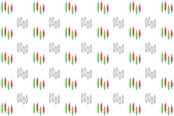 Abstract Candlestick Pattern Background
