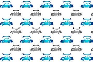 Obraz premium Abstract Car Services Pattern Background