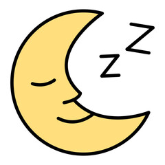 Sleeping moon icon