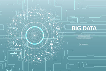 Obraz premium Abstract big data visualization.