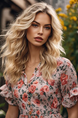 Naklejka premium Casual Confidence: Relaxed Woman Photography