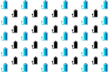 Abstract Electric Battery Pattern Background