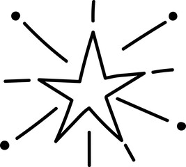 Hand drawn star and sparkle illustration