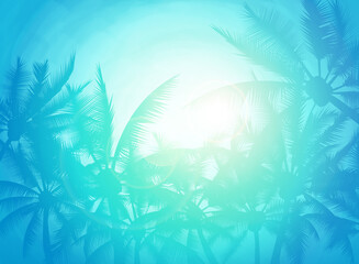 Fototapeta na wymiar Palm Trees Background