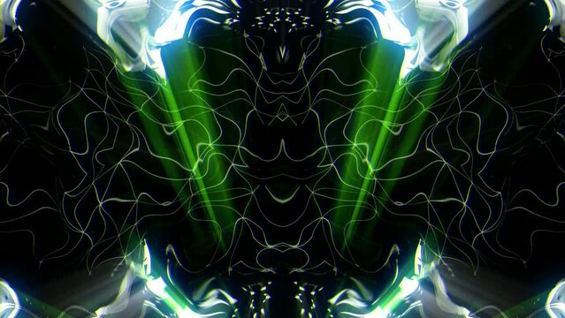Glossy Emerald liquid dimensional light effect on motion background Video Art VJ Loop