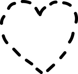 Cute hand drawn heart shape illustration
