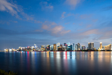 Fototapeta premium panoramic city skyline in hangzhou china