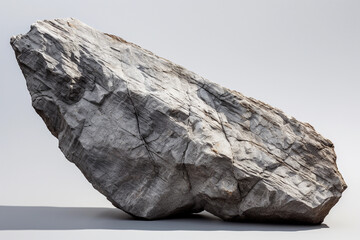 A large stone lying on a white background