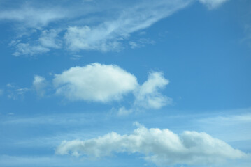 Beautiful clouds in the blue sky