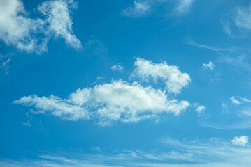 Beautiful clouds in the blue sky
