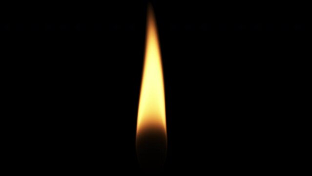 Cinematic candle flame fire light overlay mesmerizing fire element for film vfx visual effects compositing black background atmospheric small scene after cozy romantic feeling soft love room lit