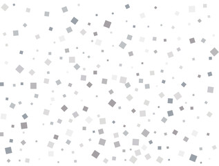Magic silver square confetti. Vector illustration