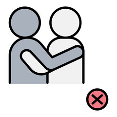 Fototapeta premium Avoid touching icon