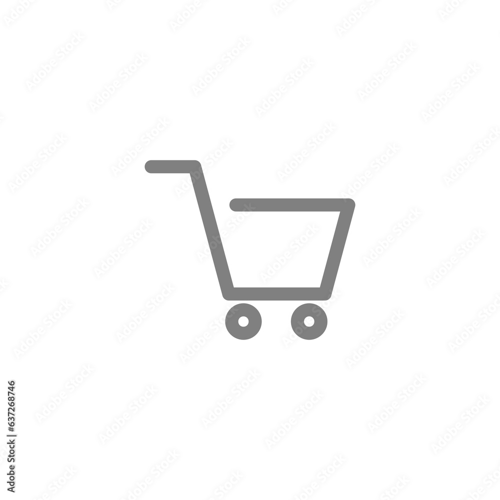 Wall mural Shopping cart icon isolated on transparent background