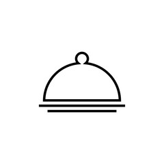 Covered with a tray of food icon isolated on transparent background