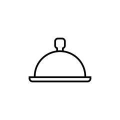 Covered with a tray of food icon isolated on transparent background