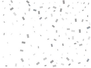 Modern Light silver Rectangular glitter confetti background. Confetti celebration, Falling Silver abstract decoration for party, birthday celebrate, anniversary or event, festive.  Vector 