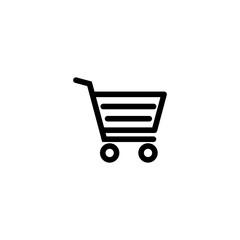 Shopping cart icon isolated on transparent background