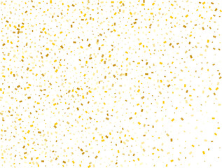 Birthday Golden Rectangles Confetti Background. Vector illustration