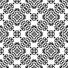 White background with black pattern. Seamless texture for fashion, textile design,  on wall paper, wrapping paper, fabrics and home decor. Simple repeat pattern.