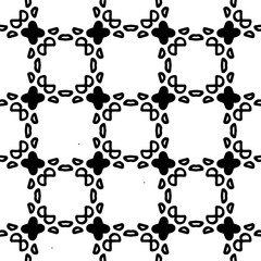 White background with black pattern. Seamless texture for fashion, textile design,  on wall paper, wrapping paper, fabrics and home decor. Simple repeat pattern.