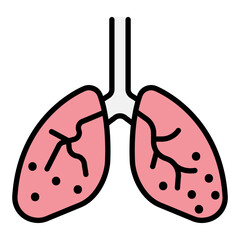 Lung infection icon