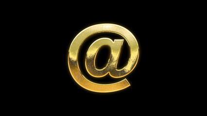 Internet online email symbols signs icons gold golden