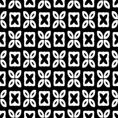 White background with black pattern. Seamless texture for fashion, textile design,  on wall paper, wrapping paper, fabrics and home decor. Simple repeat pattern.