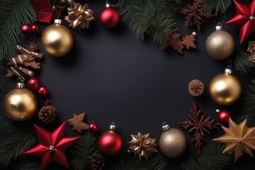 Fototapeta na wymiar christmas background with christmas tree and gift box