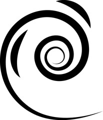 Hand drawn wind and wave illustration