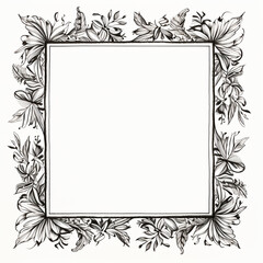 frame of flowers and patterns Abstract floral background with watercolor stains. For postcards, posters and invitations.