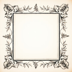 frame of flowers and patterns Abstract floral background with watercolor stains. For postcards, posters and invitations.