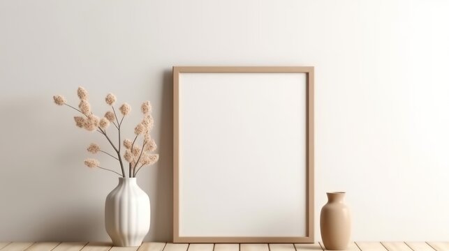 Picture on a white wall for mockups