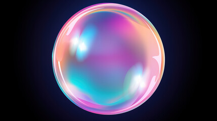 Iridescent soap bubble on multicolored background - obrazy, fototapety, plakaty