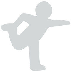 Yoga pose icon flat illustration