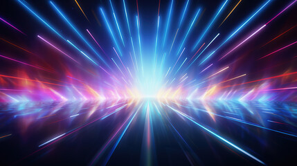 Obraz premium Abstract Neon Lights.Generative Ai