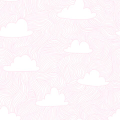 Hand Drawn Windy Sky Pattern