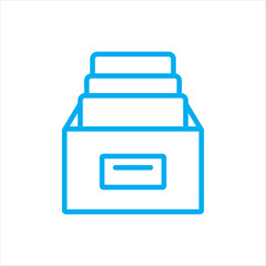 box with folders icon vector illustration symbol