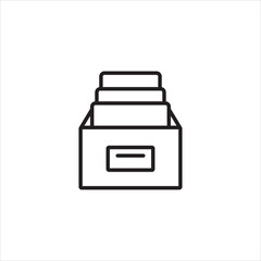 box with folders icon vector illustration symbol