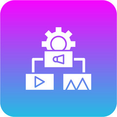 Fototapeta premium Content management Icon