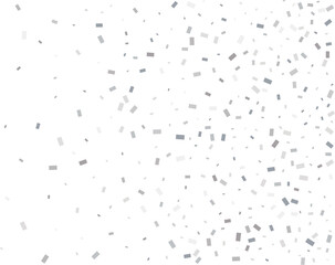 Sparkle Rectangular Silver Confetti