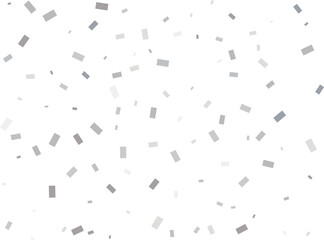 Falling Rectangular Silver Confetti