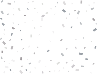 Falling Rectangular Silver Confetti