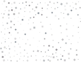 Silver Squares Glittering Christmas Lights Falling Confetti